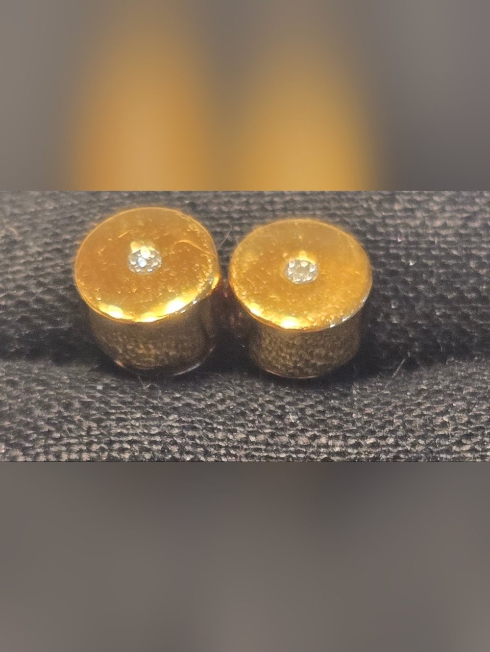 Monica Vinader - Gold Linear Solo Stud Diamond Earrings - Picture 5 of 10